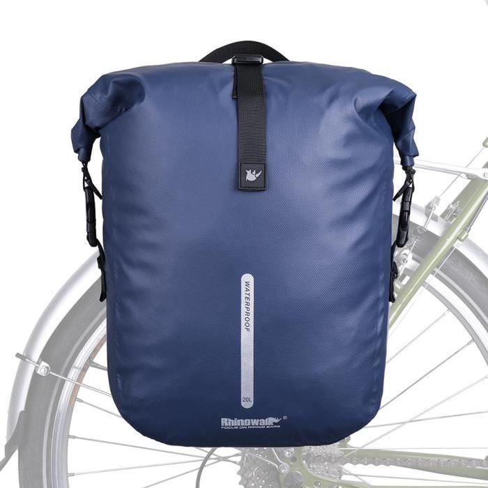 20L bleu Rhinowalk – sac de vélo étanche, multifonction, 20l, sacoche arrière, bleu et noir, pour voyage, cyc