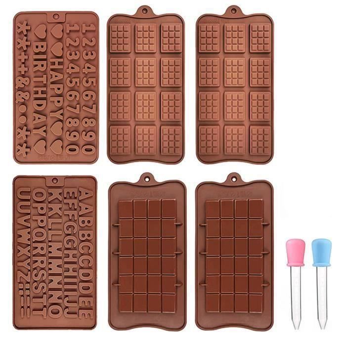 Yqhugbc 2 Pièces Moule à Chocolat En Silicone, Moule Tablette Chocolat Dubai De 6 Cavités, Pour Chocolats Maison, Pralines, Bonbon, Gaufres