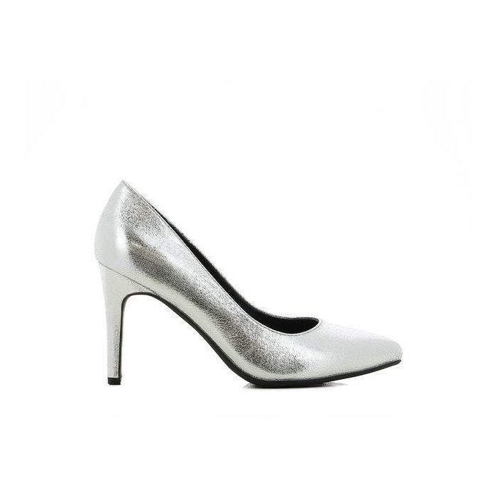 escarpins gris argenté