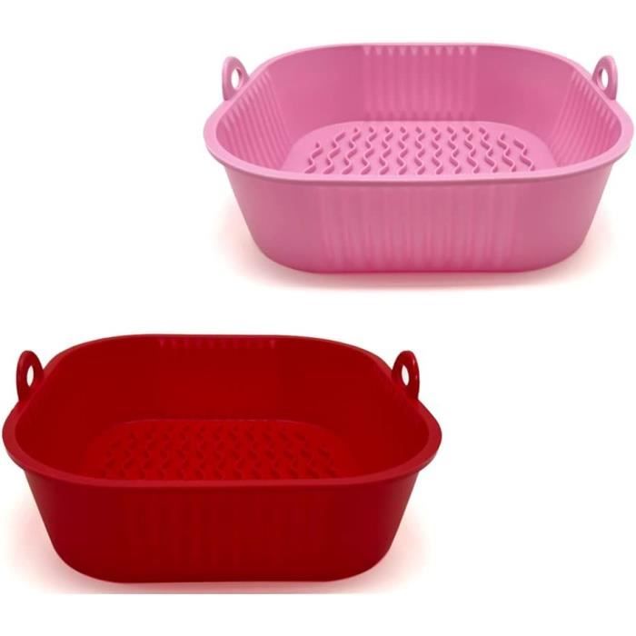 Moule En Silicone Pour Friteuse à Air - Lot De 2, Compatible Ninja Dual, Cosori, Tefal, Philips (21,5x14,5x7 Cm)