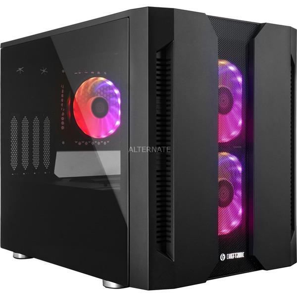 Chieftronic M2 Cube micro ATX panneau latéral fenêtré verre trempé pas d'alimentation ATX USBAudio
