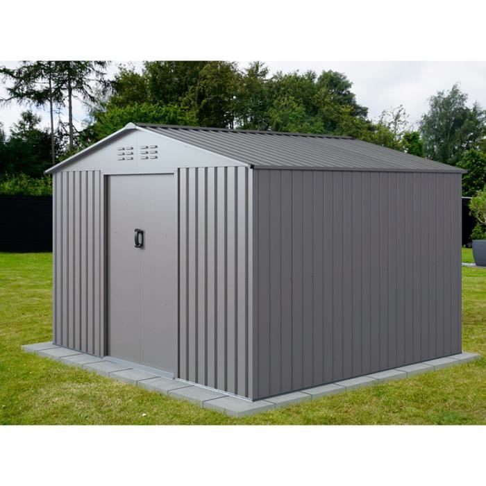 Abri De Jardin 2 77x2 55x1 92m Proshed Aluminium Gris Dancover Abris De Jardin Cdiscount Jardin