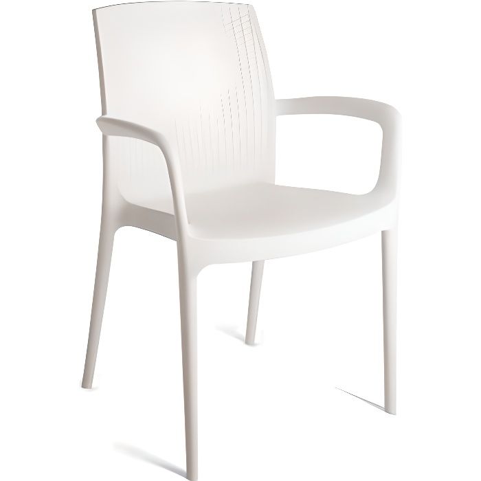 chaises de jardin boheme grand soleil bar avec accoudoirs poly-rotin, couleur: beige