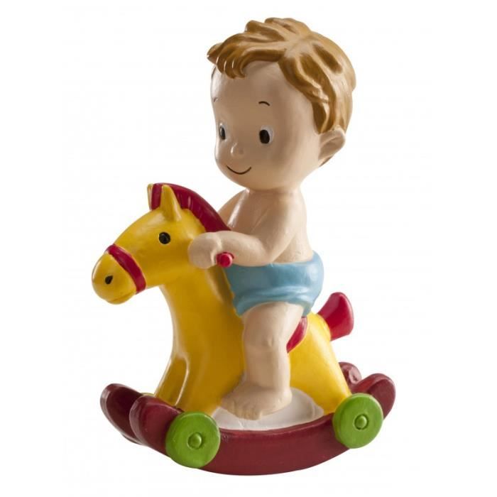 Figurine Pour Gateau Garcon Sur Cheval A Bascule Cdiscount Maison