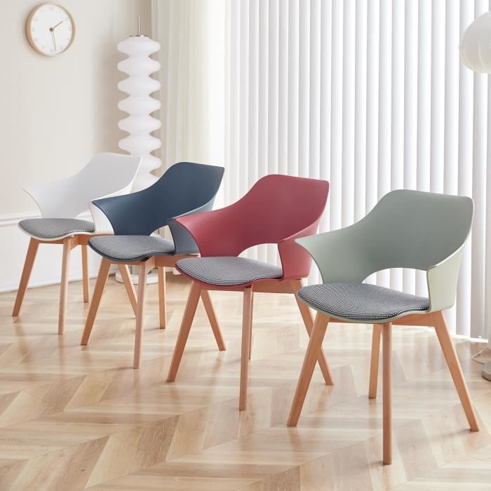 Lot de 4 chaises - chaises de salle à manger-Style moderne-  L44*P40*H79cm(couleur mélangée) - Cdiscount Maison