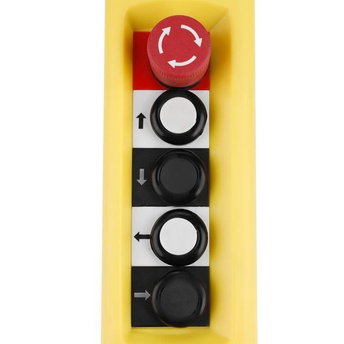 Télécommande Grue 4 Boutons - Émetteur/Récepteur 24V Avec Arrêt D'Urgence - Commande Levage Et Suspension