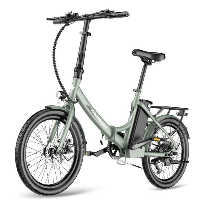 velo electrique pliable Fafrees F20 Light 20 pouces Autonomie 65km Shimano 7 vitesses Batterie 36V14.5Ah Vert