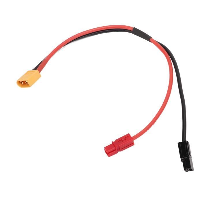 Câble Adaptateur XT60 Vers Prise T – Lot De 2, 14 AWG, 10 Cm – Pour Batteries RC (voiture, Drone, Bateau)
