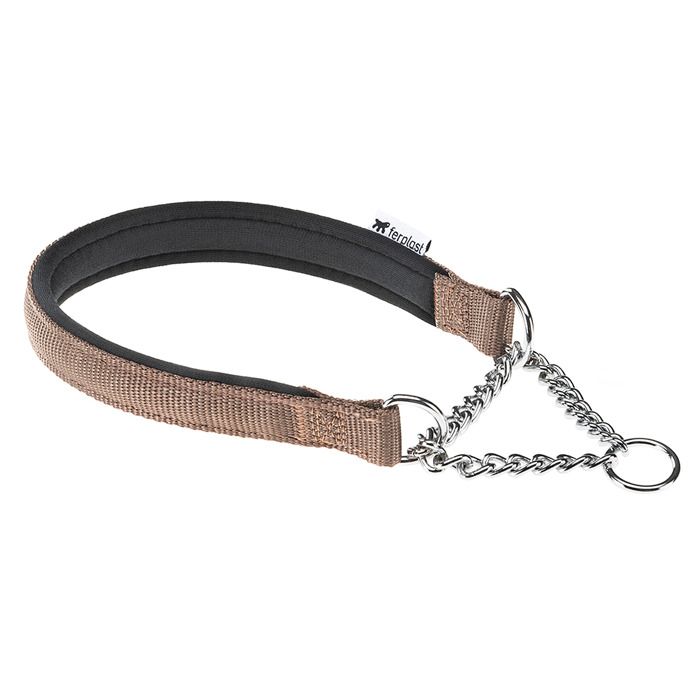 Meilleurs prix pour Collier semi-étrangleur pour chien FERPLAST DAYTONA CSS avec rembourrage moelleux - Marron - Taille A: 45 cm