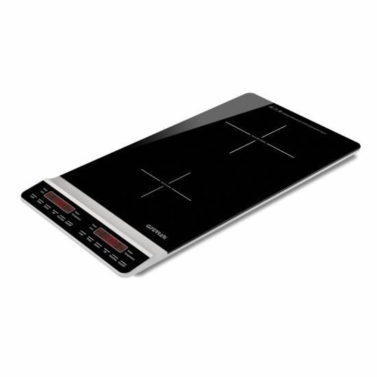 DINAMIKO DEEP - Cuisinière à induction verticale double, design mince 1800 + 1300 W Soft-Touch