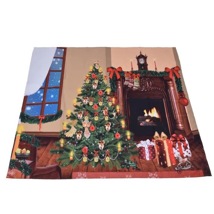 Tapisserie Murale Sapin De Noël - 150x200 Cm, Polyester, Décoration Pour Salon Ou Chambre - 6