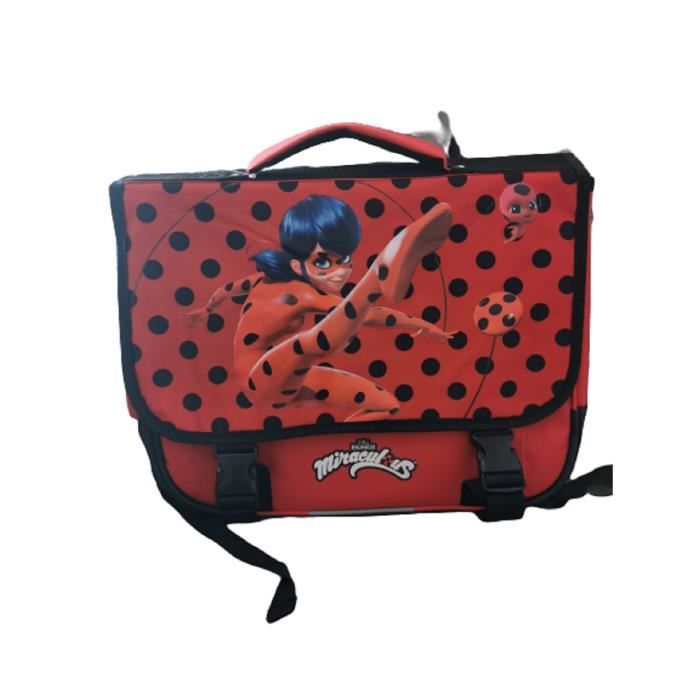 Cartable Miraculous Ladybug 38 Cm - 2 Compartiments Pour L'école Primaire