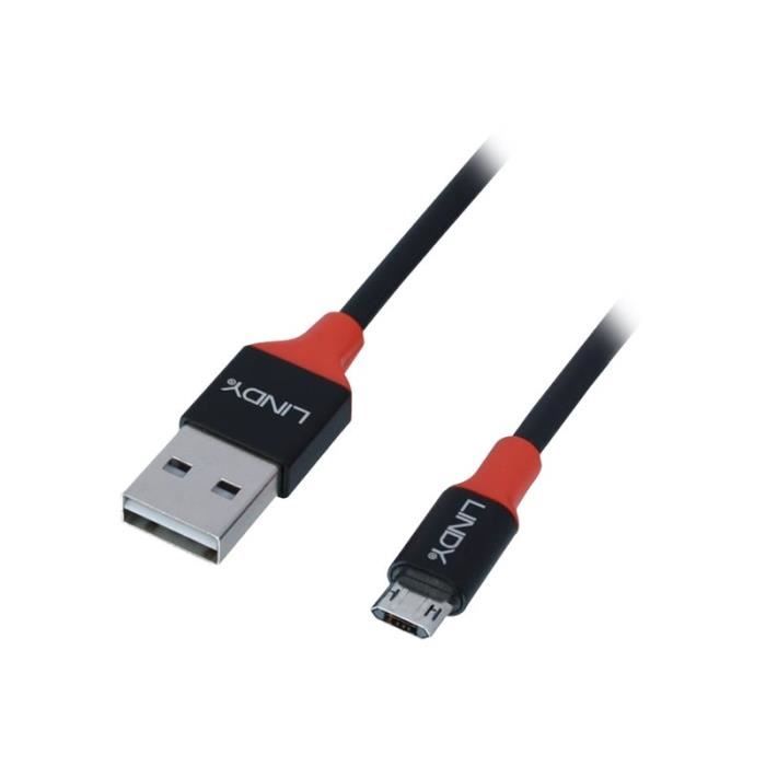Lindy Cable Usb Micro Usb Type B M Pour Usb M Usb 2 0 1 M Connecteur B Micro Reversible Prix Pas Cher Cdiscount