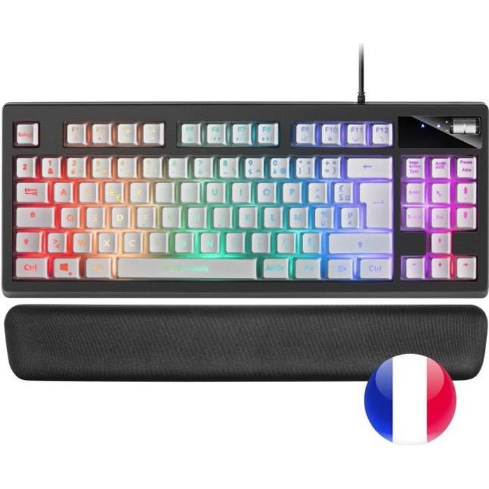 Mars Gaming MKMINI Blanc - Clavier Mécanique RGB Ultra-Compact - Switch  Rouge - Layout Français - Cdiscount Informatique