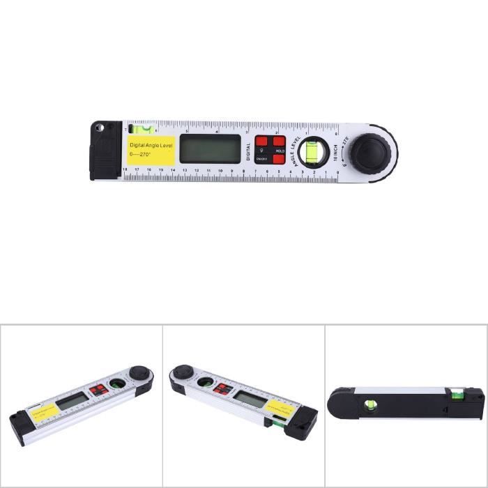 Finder à angle numérique avec laser, niveau Delixi, chercheur d'angle magnétique, avec base magnétique forte, niveau étanche pour le travail du bois