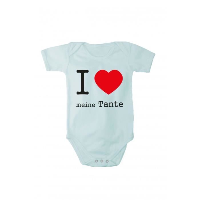Body Bebe Avec Impression J Aime Ma Tante 2 Dans Differentes Langues Bleu Texte Allemand Achat Vente Body Cdiscount
