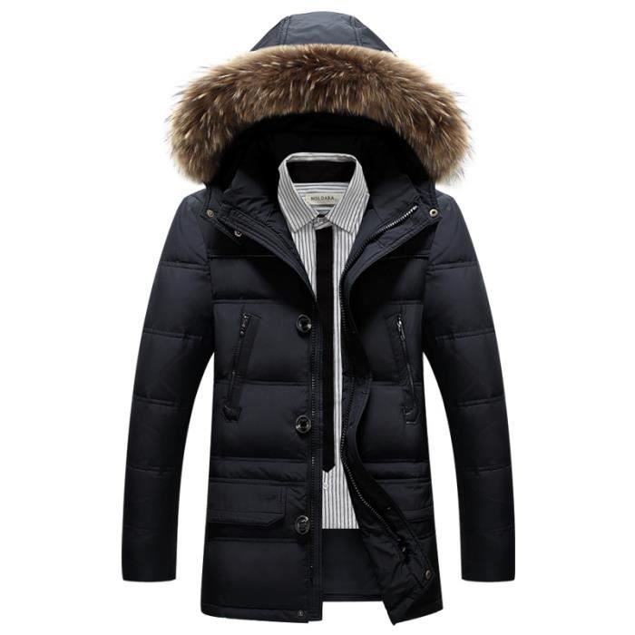 Doudoune Homme Eider capuchon Col en fourrure artificielle