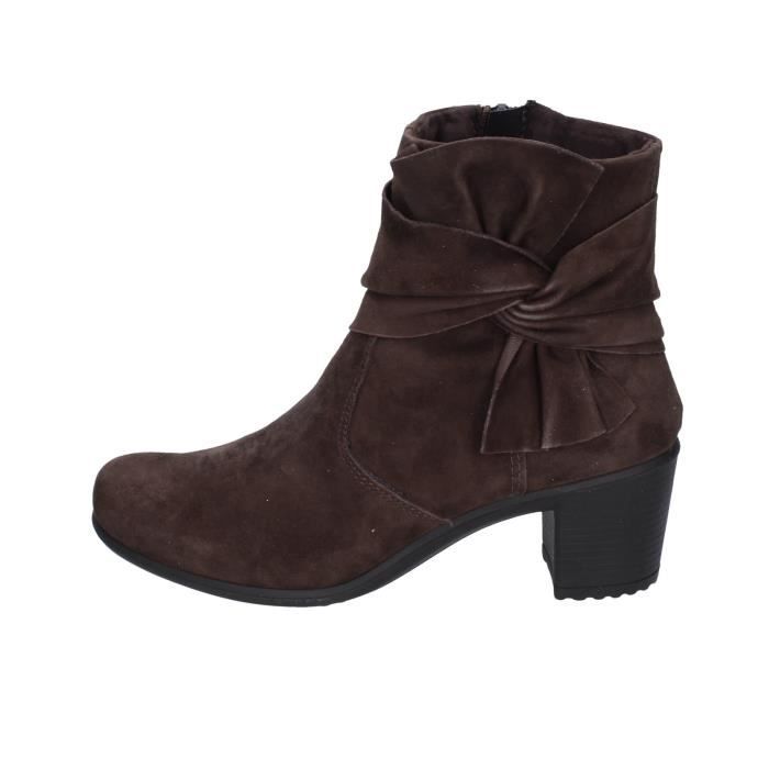 Bottines nubuck deals marron femme
