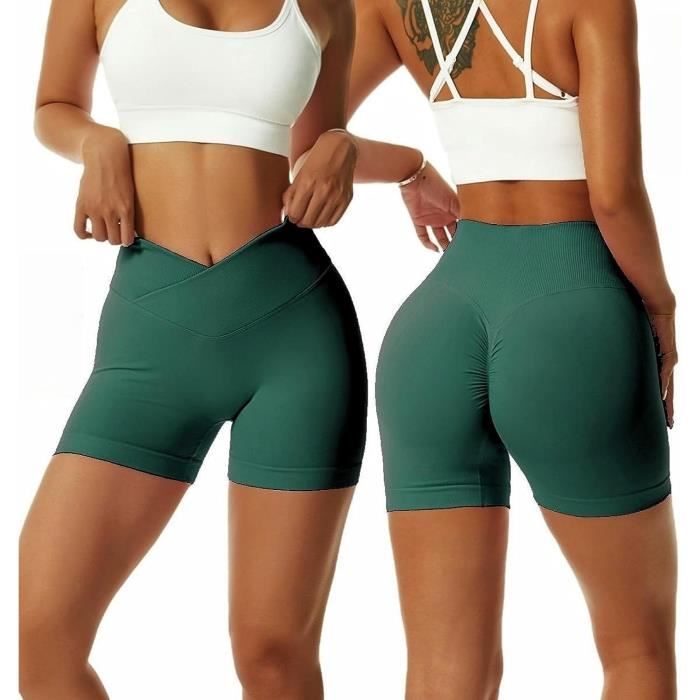 SHORT Legging Court Femme de Taille Short Sport Cycliste Femme Anti  Frottement Cuisse Legging Sport Femme Short Running Vert foncé Vert foncé -  Cdiscount Prêt-à-Porter