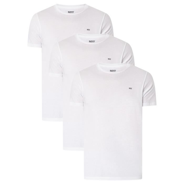 Lot De 3 T-Shirts Ras Du Cou Jake - Diesel - Homme - Blanc
