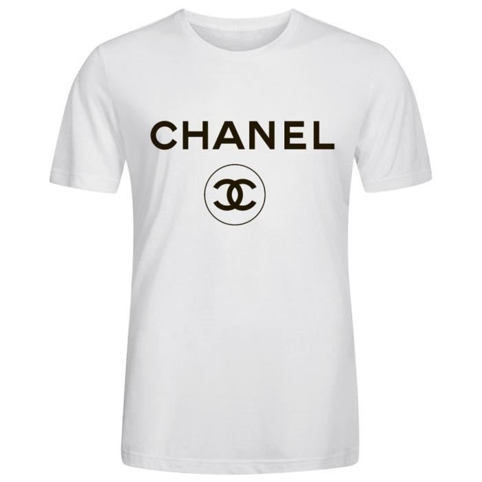 Homme Unique Personnalisé T shirt Chanel men's Round neck T shirt Punk Tee pour Articles Ménagers Blanc Blanc - Cdiscount Prêt-à-Porter