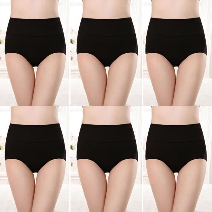 Culotte Haute Quotidienne Culotte Femme Taille Haute INNERSY Lot