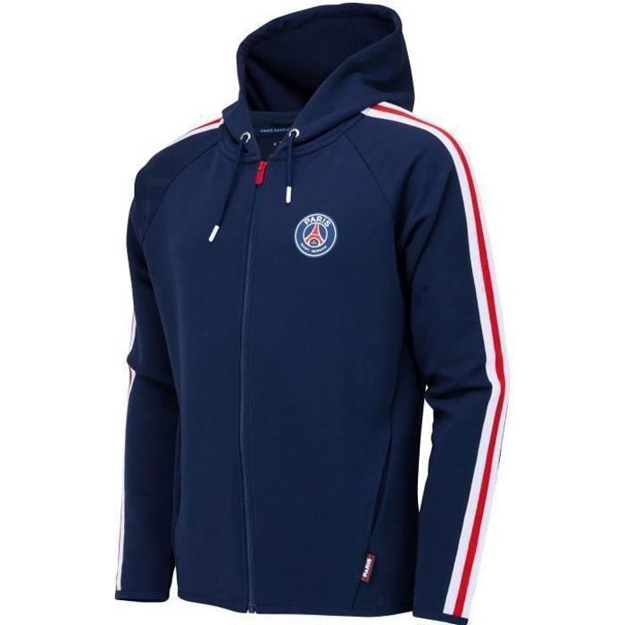 Veste Sweat zippé à capuche PSG - Enfant - Bleu - Football - PARIS SAINT  GERMAIN - Cdiscount Sport