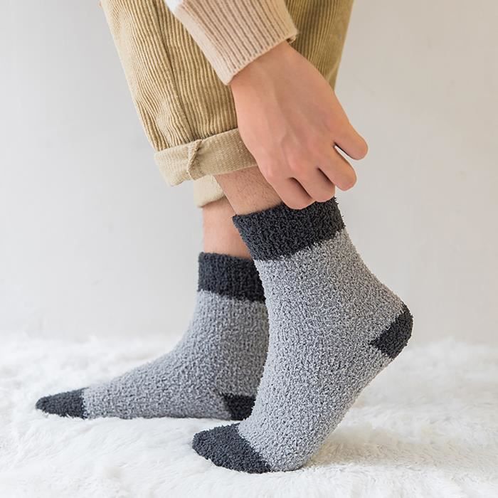 Chaussettes Molletonnées Chaudes de Corail Hiver Chausse Douillettes Douces et Moyennes Mi-Longues Chaussettes de Cheville pour le Temps Froid Noir Chaussette des Hommes Chaussettes Molletonnées Chaudes de Corail Hiver Chausse Douillettes Douces et Moyennes Mi-Longues Chaussettes de Cheville pour le Temps Froid Noir Chaussette des Hommes
