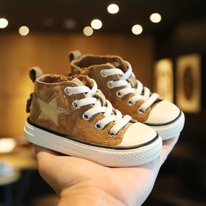 Baskets blanches semelles effet usé étoile dorée - Horizons Lointains