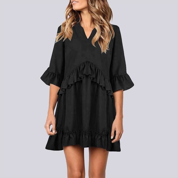Robe noir ample sales
