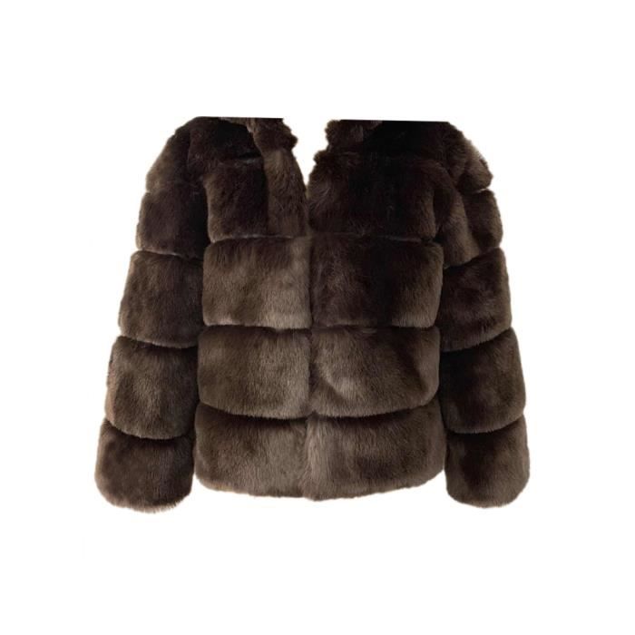 Manteau D'hiver En Fourrure De Renard - Taille 38 (FR) - Couleur Beige - Doublure Satin - Occasion En Très Bon état