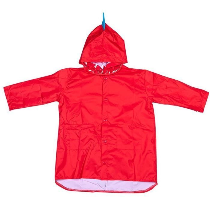 Imperméable Enfant Réutilisable Avec Sac De Rangement - Taille L (5-7 Ans) - Dinosaure Motif - Pour école, Sorties, Pluie