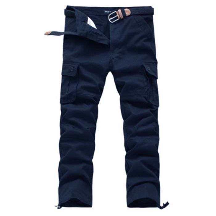 Pantalon de Travail Homme Cargo Grande Taille en Coton 6 Poches Casual  Pantalon de Travail - Bleu marine Bleu marine - Cdiscount Prêt-à-Porter