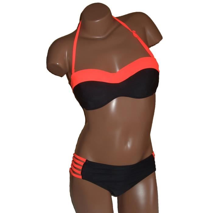 Maillot de bain bandeau armature push up clearance