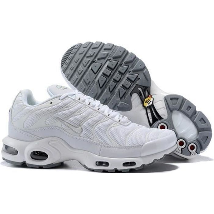 Baskets tn Plus Femme Homme Chaussures Entraînement de Sport Blanc Noir  Blanc noir - Cdiscount Chaussures