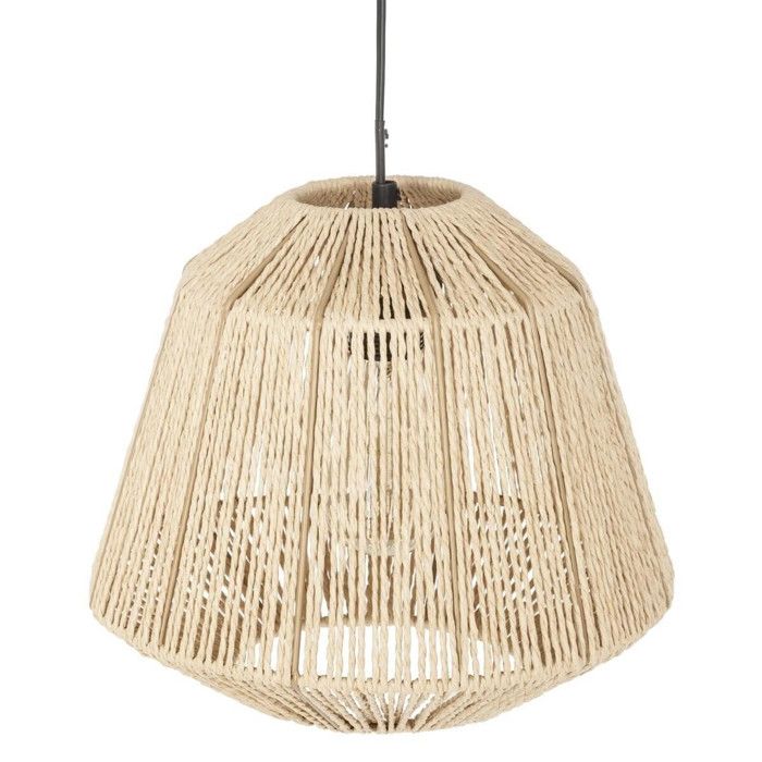 Lampe Suspension en Métal Cordes 27cm Beige