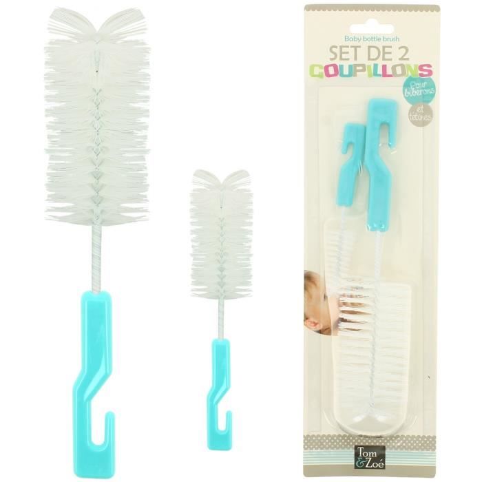 Goupillon Biberon Et Tétine Arlodia 2-en-1 - Poils Souples Antibactériens - Manche Silicone - 29cm