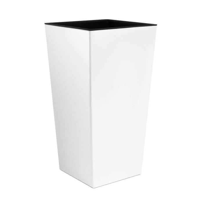 Pot de fleur 19L avec insert Urbi Square DURS240-S449 blanc