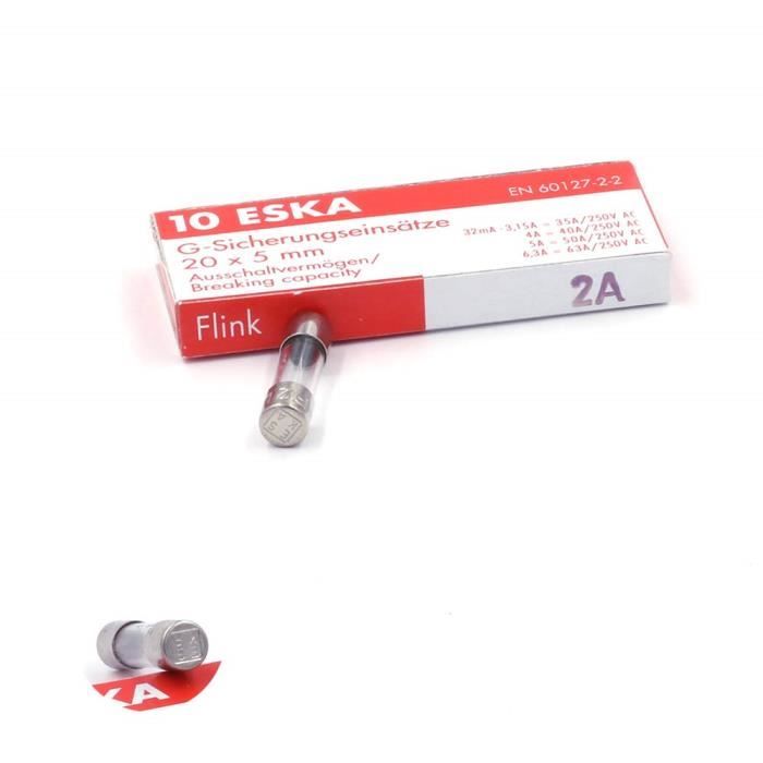 Fusible Rapide En Verre 4A / 250V - Taille 5x20 Mm - Boîte De 10 Pièces - 6