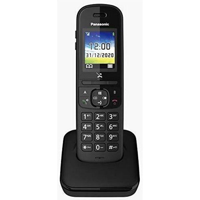 Téléphone sans fil Panasonic KX-TGH710 avec écran couleur, mains libres et résistant aux chocs