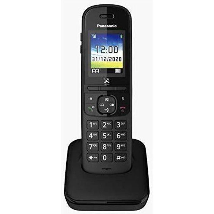 Téléphone sans fil Panasonic KX TGH710 avec écran couleur mains libres et résistant aux chocs