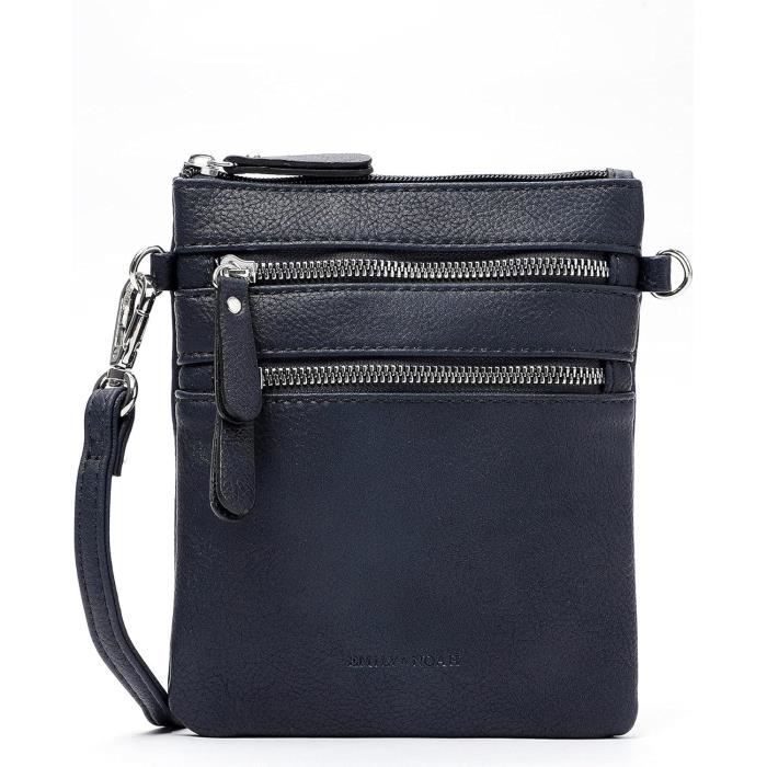 Sac à Dos Femme Hasina Par Emily & Noah - Tissu Synthétique Uni, Design Cuir Look, Compartiments Pratiques