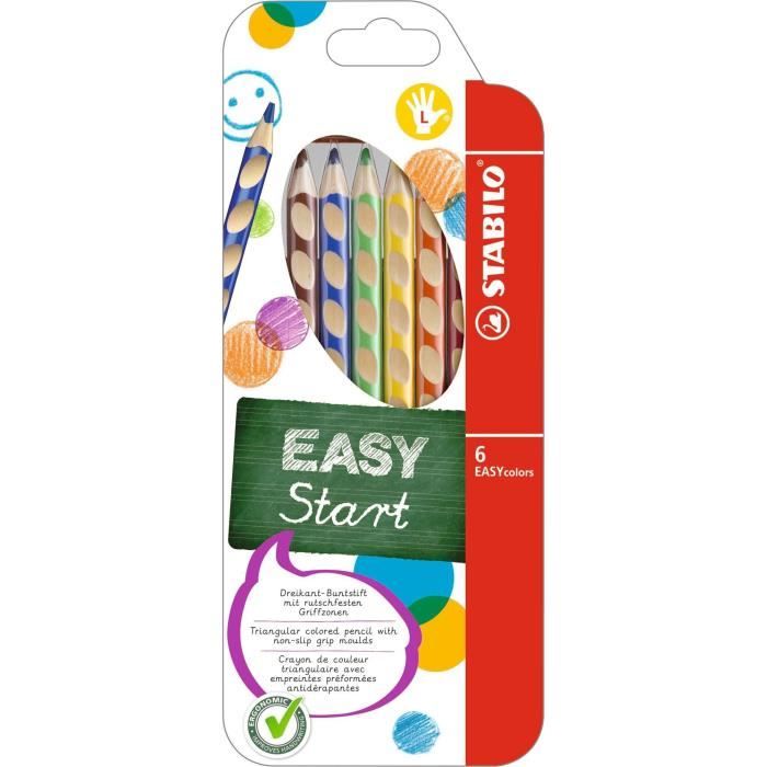 Easy Color - Etui de 6 crayons de couleur ergon…
