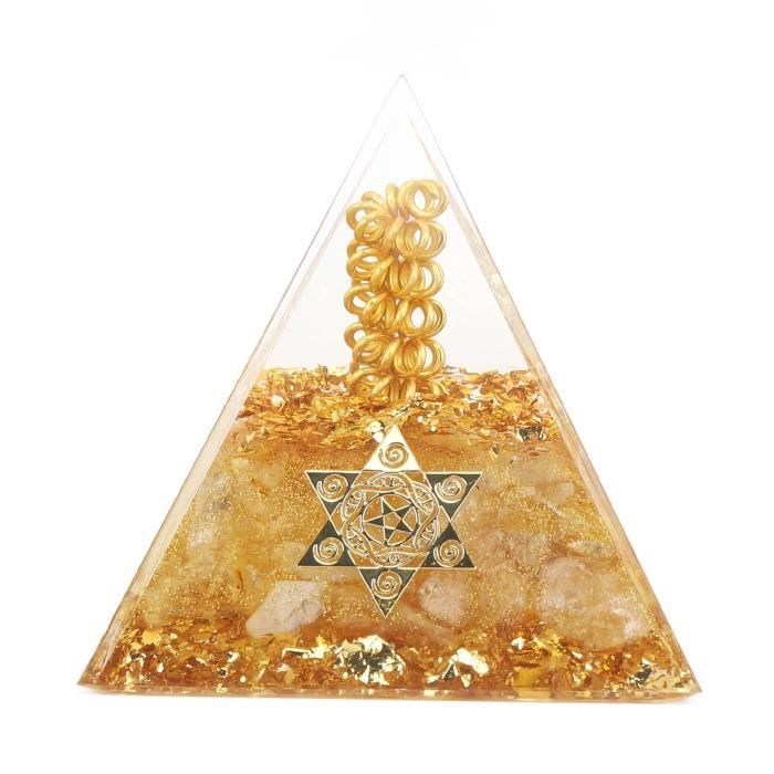 Pyramide de Cristal Orgonite SURENHAP - 6 x 6 x 6 cm - Décoration et ...