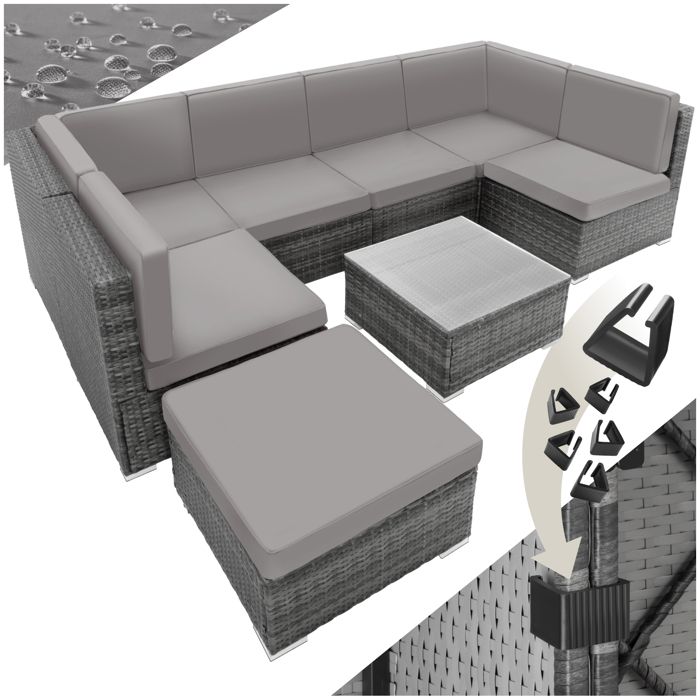 Tectake Salon De Jardin Venise 6 Places Design 6 Fauteuils 1