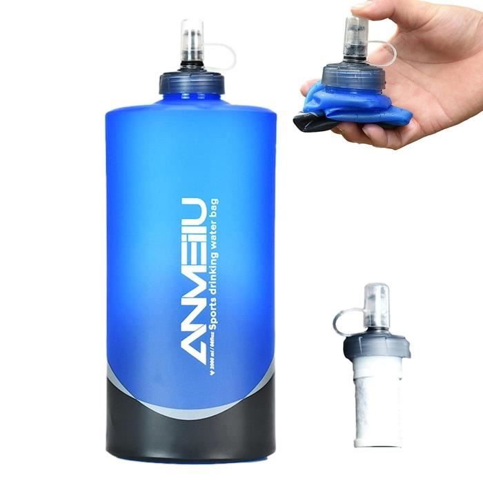 Bouteille d'eau Pliable en Silicone, 700ml Bouteille d'eau en Forme d'ananas, Bouteille d'eau de Voyage Portable, Bouteille de Boisson étanche pour Enfants Sport Randonnée et Camping (Ananas B