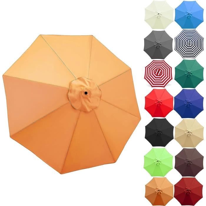 Auvent De Rechange Toile De Rechange Pour Parasol, 6 Baleines 8 Baleines, 200Cm 270Cm 300Cm