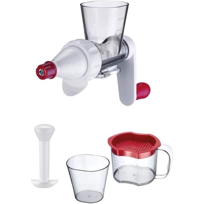 Westmark Set Accessoire Râpe à Tambour Avec 3 Tambours De Découpe, Set Pour Hachoir -Frecher Fritz- (9704) Ou Presse-Agrume -Vita Freund-(9706), Plastique, Scharfe Herta, Blanc/Rouge, 97032260