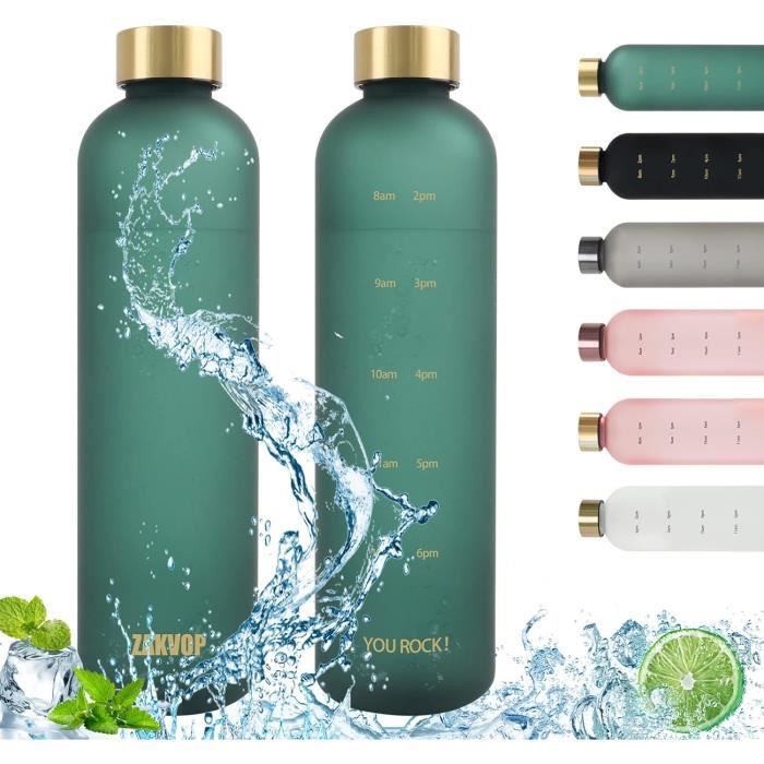 Gourde Sport 1L Plastique Coloré - Bouteille étanche Pour Adulte - Sport Et Voyage