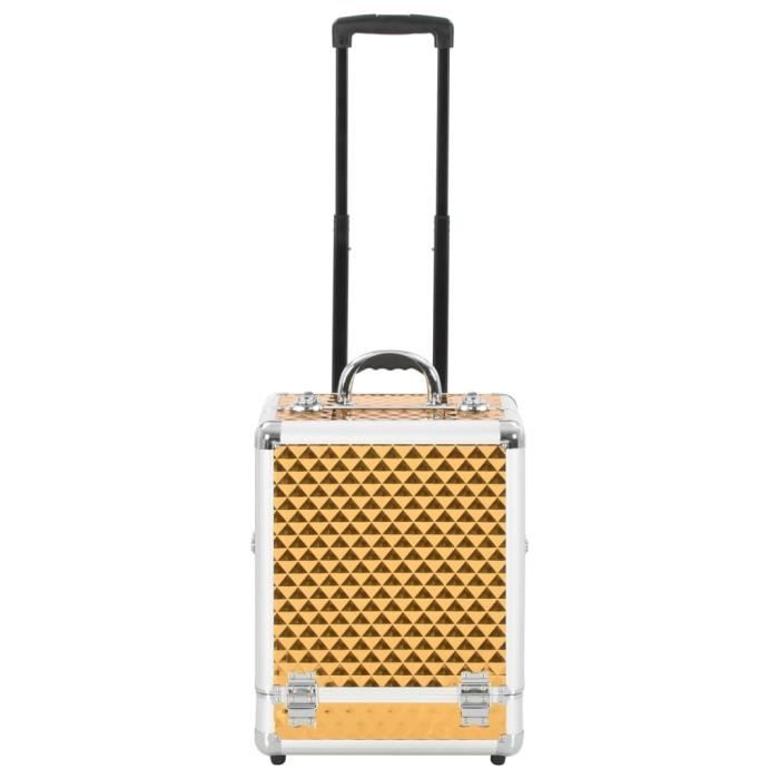 Vanity Case (coffret De Voyage) En Aluminium Pour Cosmétiques - Dimensions 25.5x19.5x9.5 Cm